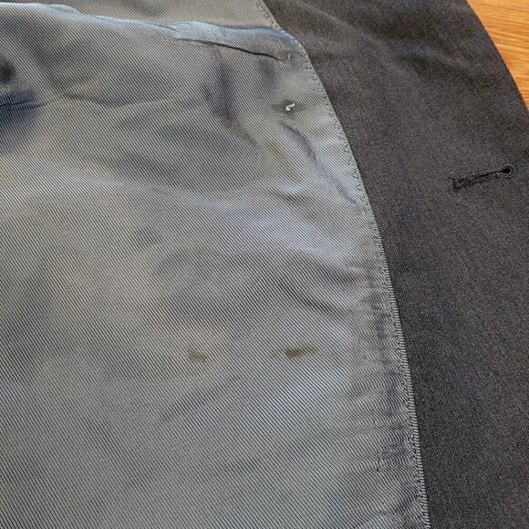 Banana Republic Tailored Fit Blazer 42R Gray Wool White Viscose Sport Coat - Picture 6 of 15